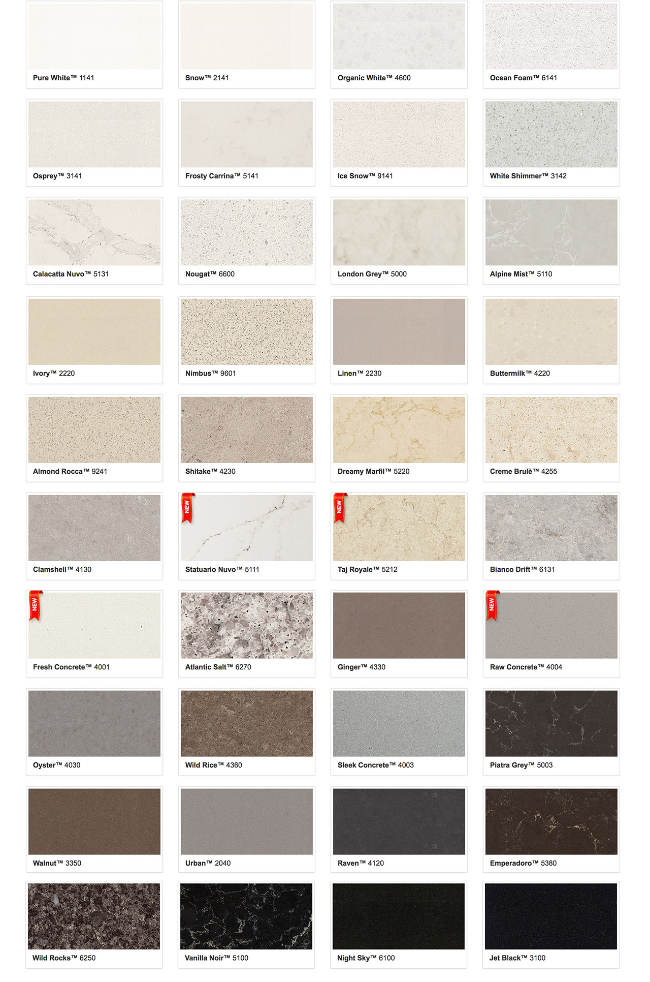 caesarstone swatches